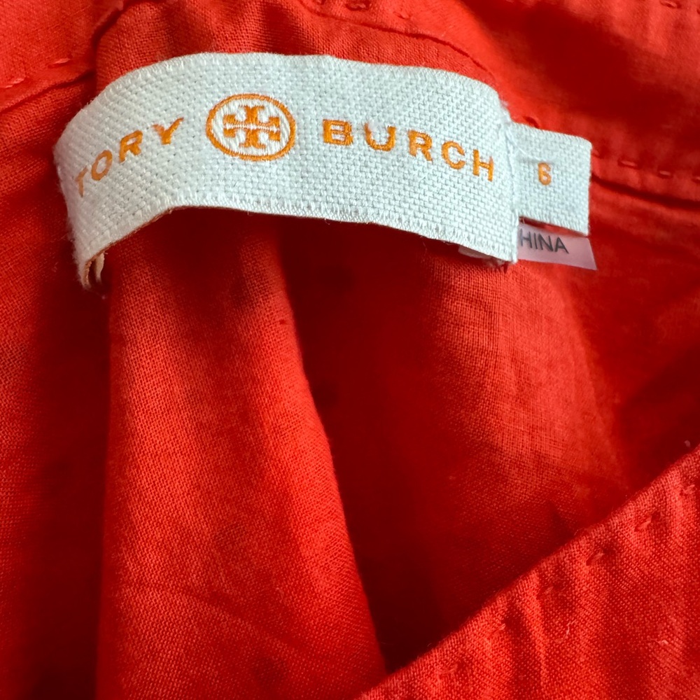 Tory Burch Vibrant Orange Fabric - Picture 6 of 7